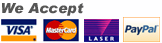We Accept Mastercard Laser Visa Amex